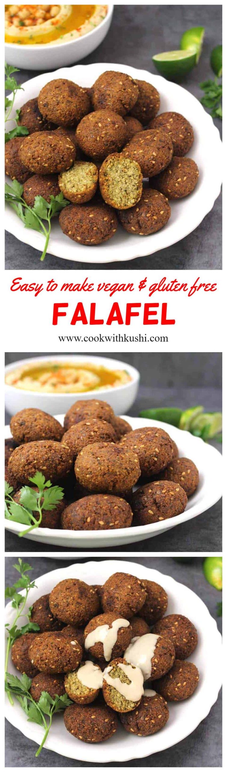 Falafel is a deep fried vegan or vegetarian, gluten free fritter or patty which is crispy on the outside, light and tender, flavorful inside prepared using chickpeas, fresh herbs and spices. #falafel #middleeastfood #partyfood #appetizer #fingerfod #snacks #pitasandwich #tahinisauce #buddhabowl #ricebowl #vegetarianmeals #footballfood #gamenightfood #vegansnacks #glutenfreesnacks 