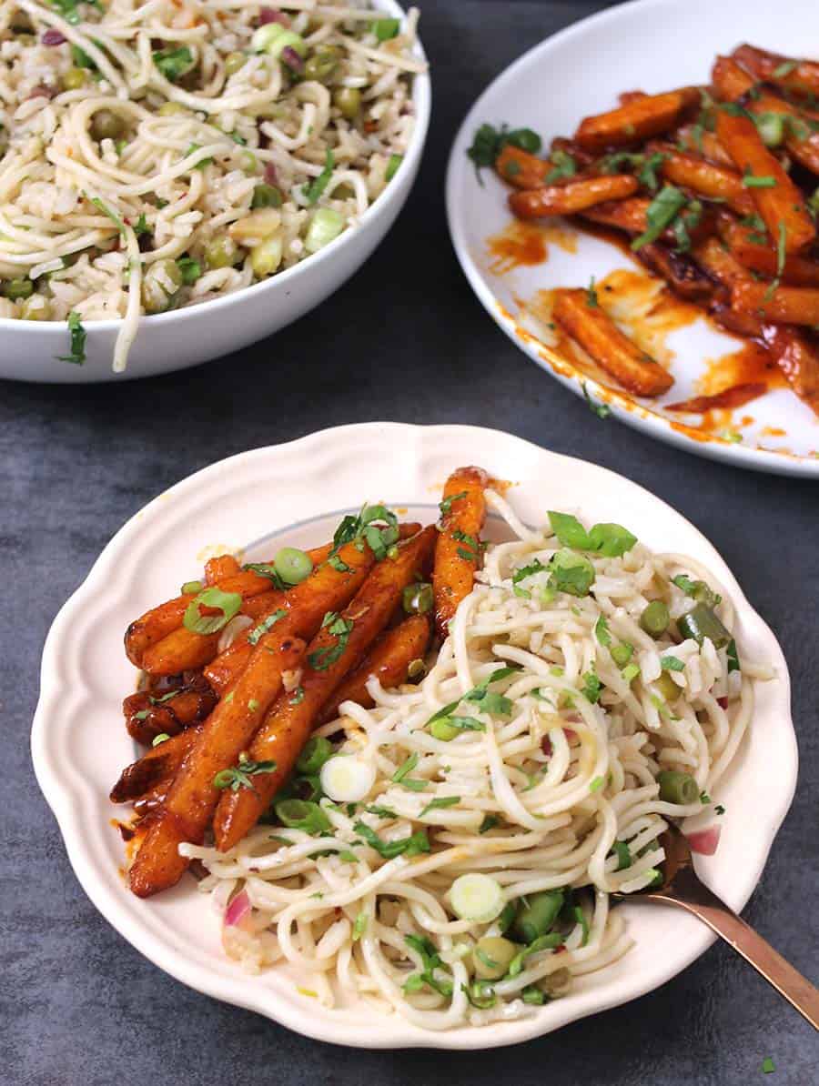 Burnt garlic fried rice recipe indian, triple schezwan noodles , veg fried rice
