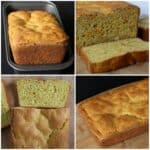 A collage of easy to make bread loaf and it slices.