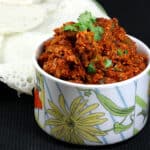 Mangalorean mushroom sukka recipe with neer dosa : Vegetarian version of chicken sukka.