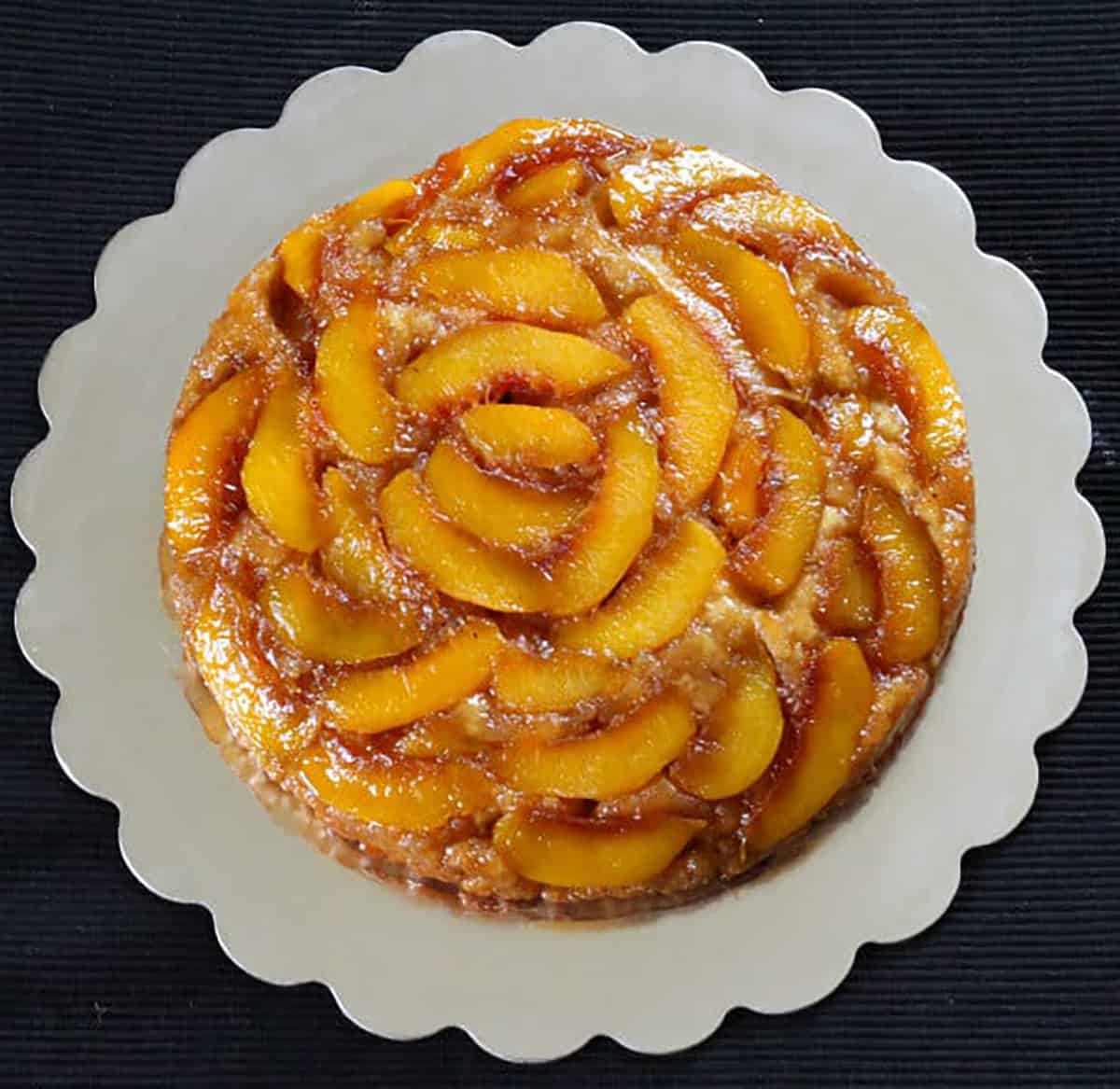 Easy Peach Upside Down Cake.