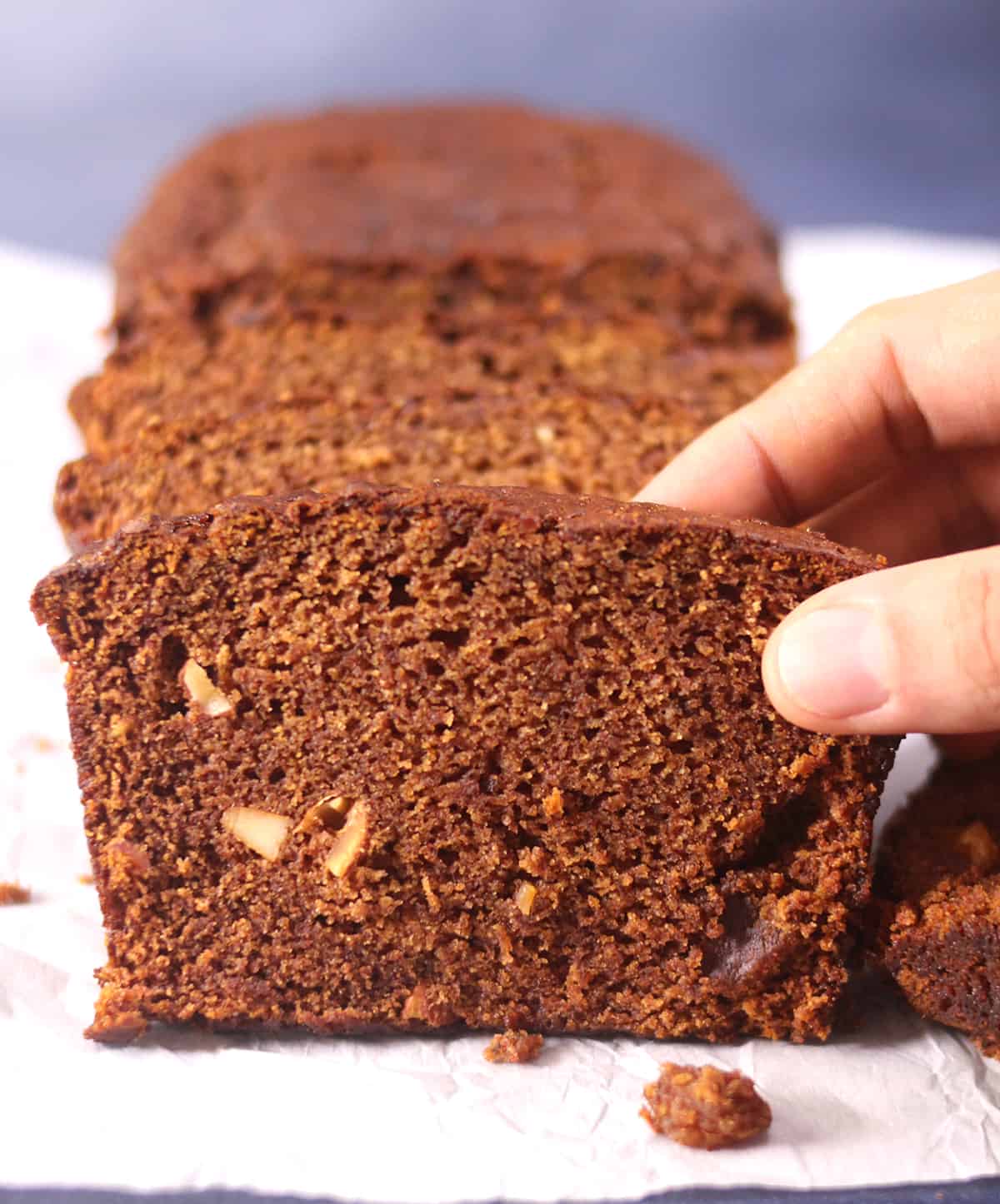 Eggless date cake | Best date nut bread loaf recipe for Diwali, Thanksgiving and Christmas holidays.
