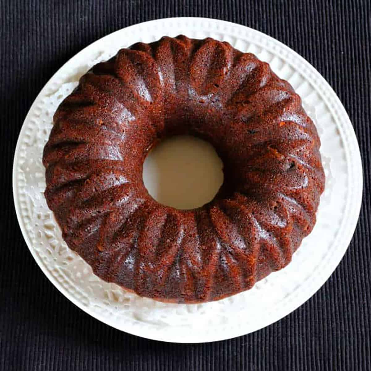 Holiday dates cake or eggless date cake in bundt pan. 