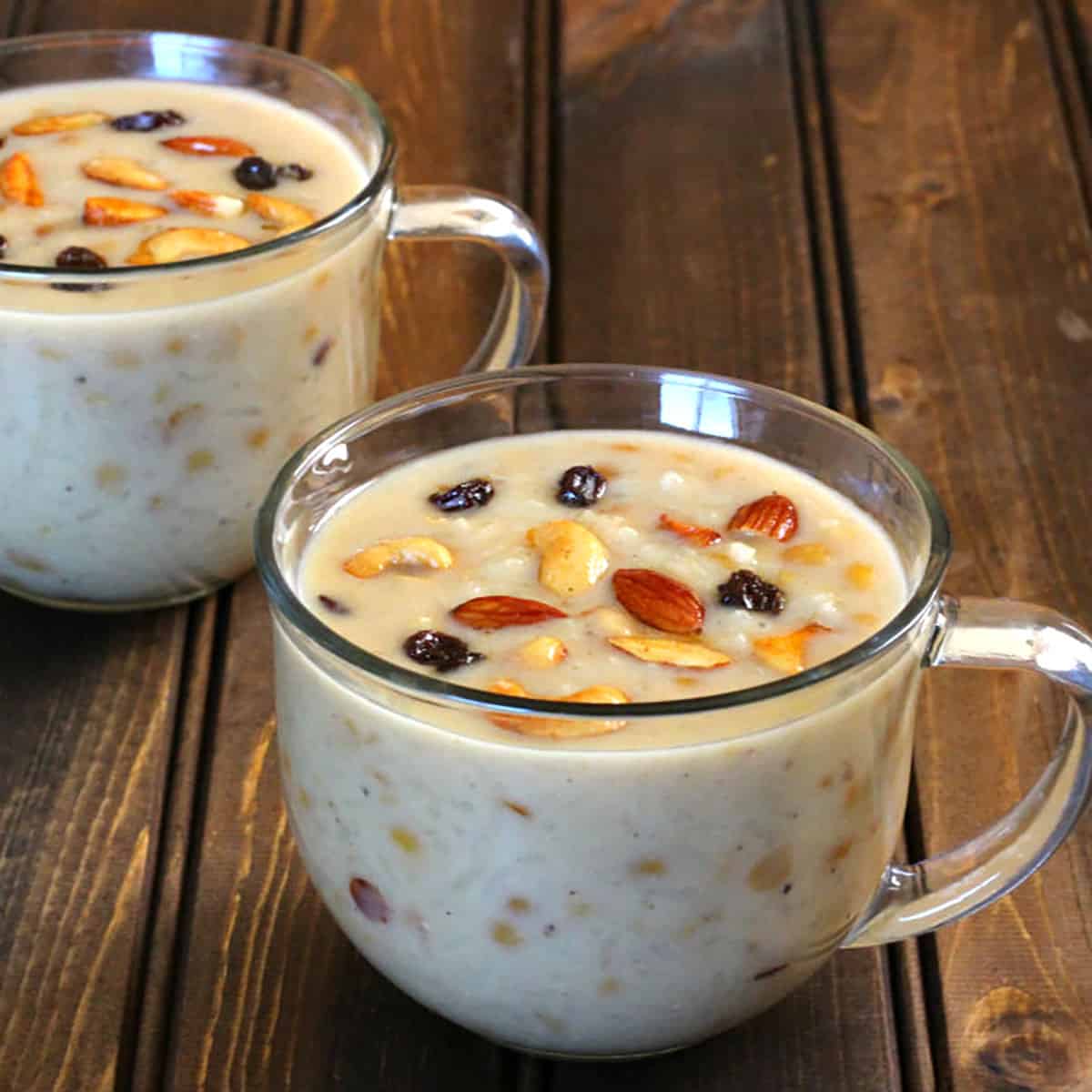 Chana dal payasam - Madgane (South Indian sweet recipe with jaggery and coconut milk). 