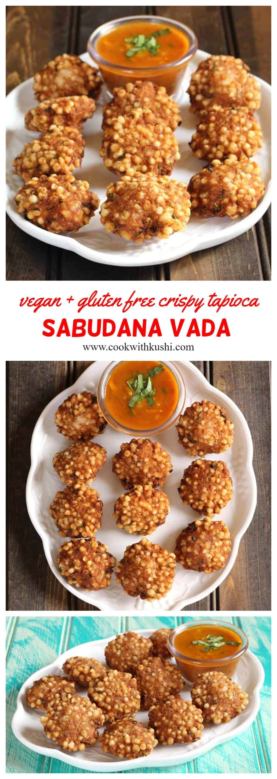 Sabudana Vada or Crispy tapioca or Sabu Vada is a irresistibly delicious deep fried Indian snack or finger food that is crispy and crunchy on the outside with chewy texture inside and will simply melt in your mouth. #sabudanavada #sabudanarecipes #sagorecipes #tapiocapearls #veganglutenfreesnacks #indianrecipes #fastingrecipes #vratrecipes #upvasrecipes 