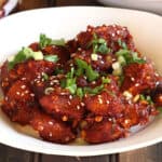 Crispy Fried potatoes - Asian style with sweet and spicy sauce - best side dish, appetizer.