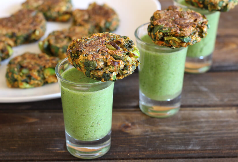 Fat-Free Spinach Broccoli Patties / Fat-Free Palak Cauliflower Tikkis