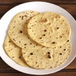 Gluten free roti (soy bread or Indian soya flour chapati).