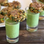 Spinach Broccoli Fritters | pan-fried patties or broccoli bites vegan snack & appetizer recipe.