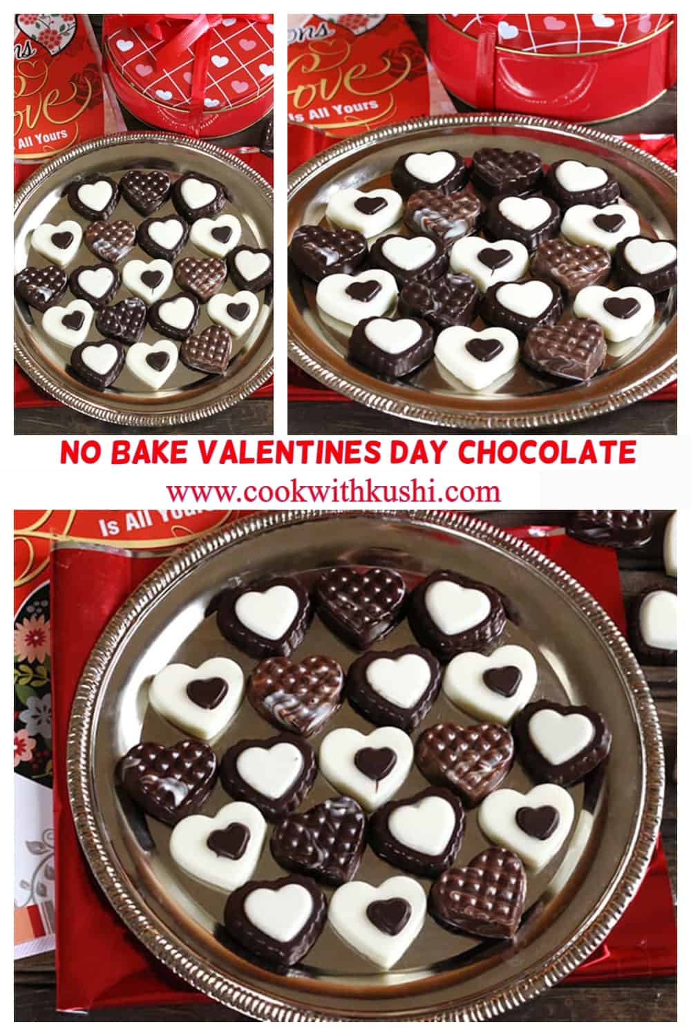 3 different images of best, easy no bake homemade chocolate treats, candies 