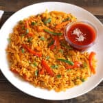 Green chili rice | Chilli coriander rice | Simple cilantro rice - Vegetarian lunch and dinner.