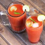 Fresh homemade tomato juice recipe. Best summer drink.