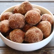 banana doughnut holes, donut holes, donut balls, overripe banana recipes, how to make donuts at home