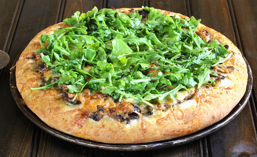 Mushroom Pizza With Caramelized Onions