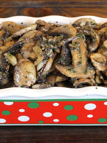 Garlic Butter Mushrooms - Easy Mushroom appetizer or side dish for any meal.