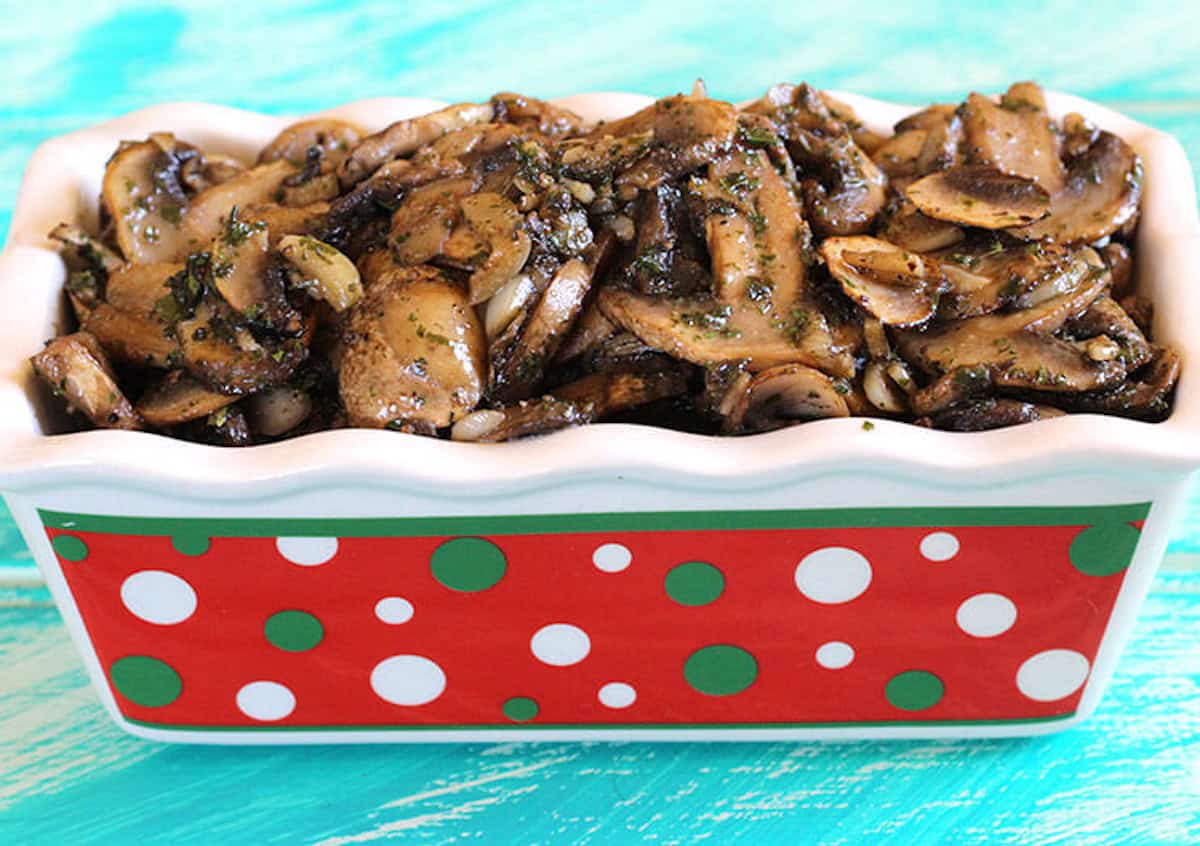 Easy buttery garlicky mushroom recipe in 15 minutes: Quick side dish.