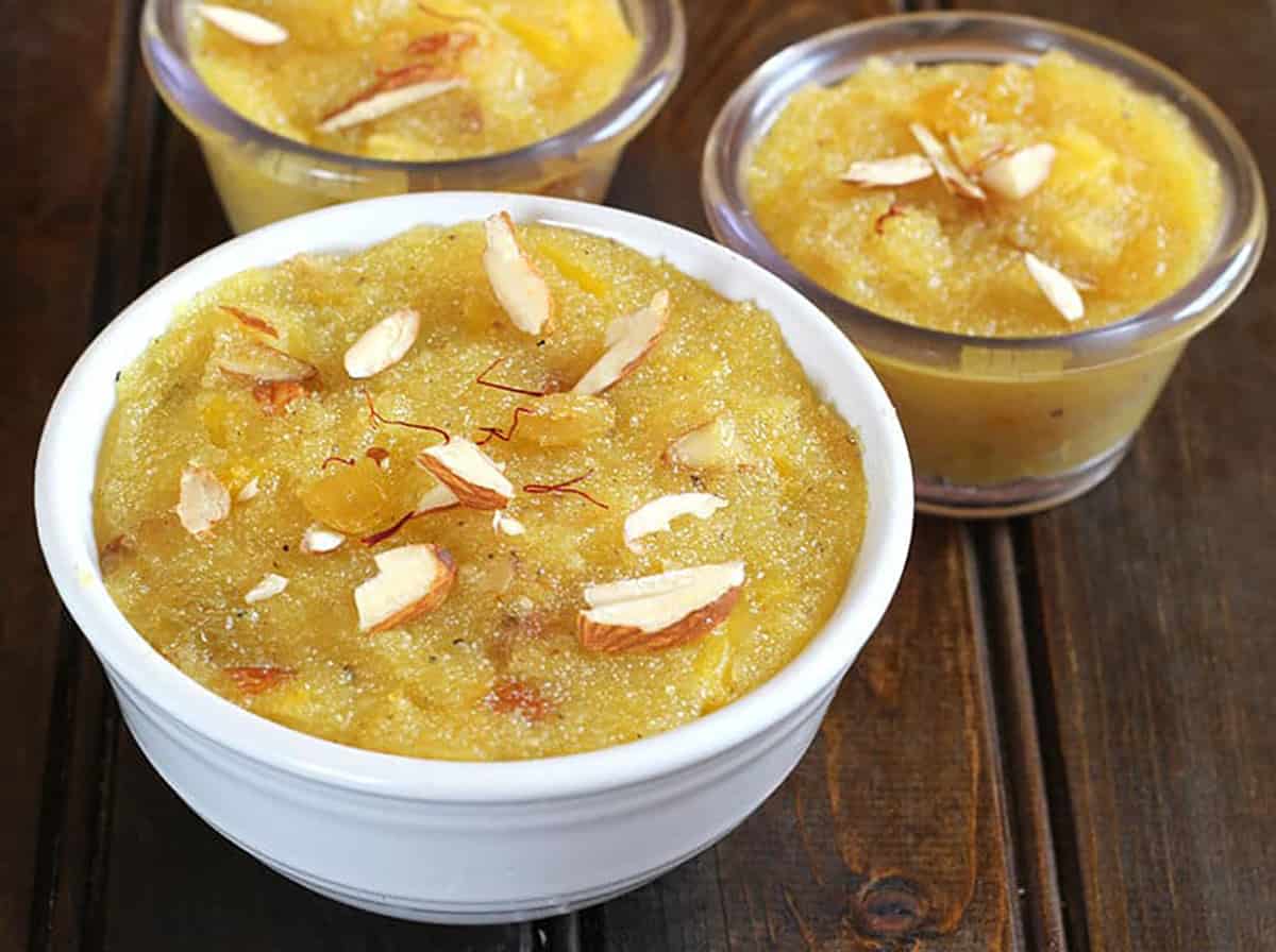 Best Pineapple kesari sweet recipe (Indian pineapple sheera or halwa dessert).