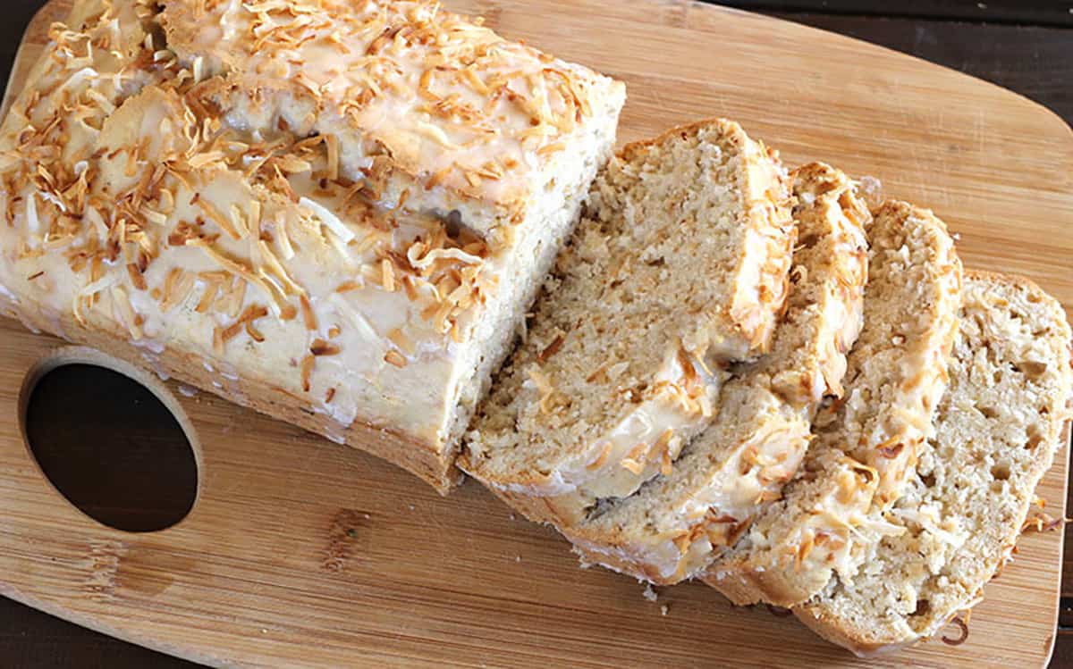 Best and easy coconut bread loaf recipe (quick vegan coconut cake).