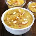 Pineapple Kesari (Pineapple sheera or halwa) - Easy Indian sweet dessert recipe.