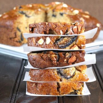 Vegan fig almond cake / anjeer badam cake, eggless cake, dairy free cake