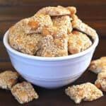 easy homemade peanut sesame chikki, groundnut til chikki for makar sankranti, navratri #indiansweet