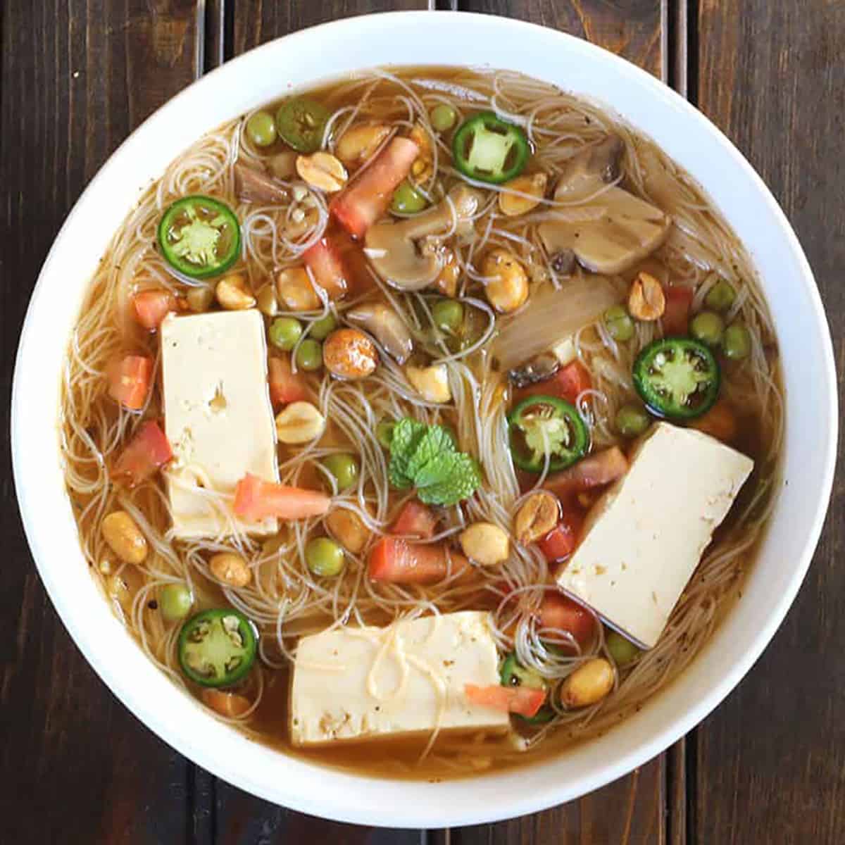 Best Noodle Soup Recipe   (Vegetarian, Vegan, Gluten free). 