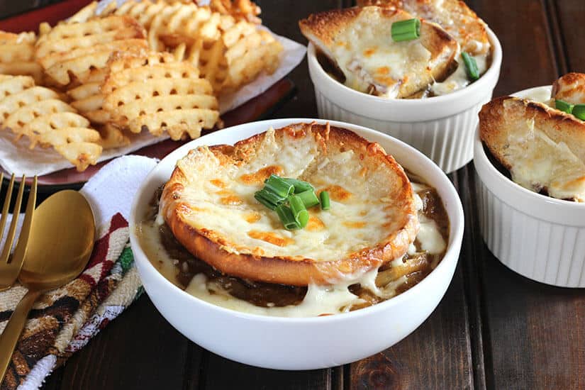 French onion soup, thanksgiving salads, soups and side dishes, Holiday Dinner Recipe Ideas  Christmas and holiday lunch and dinner Recipes