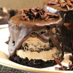Mini Chocolate Cakes with buttercream frosting & ganache. Individual-sized desserts for celebration.
