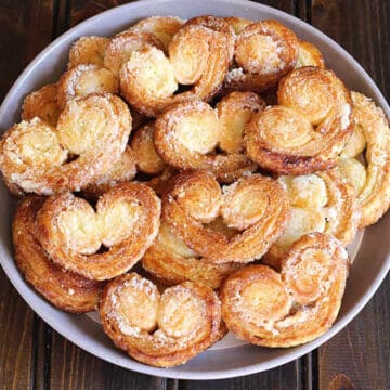 palmiers cookies, french pastry, butterfly cookies, little hearts biscuits. #desserts #appetizer