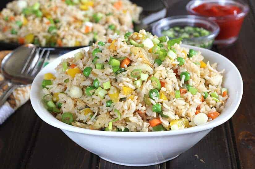 Indo Chinese Fried Rice, vegetable Fried Rice, veggie Fried Rice, veg Fried Rice, Keto rice, instant pot fried rice, vegan gluten free recipes, chicken, beef, bacon, shrimp, egg fried rice recipes, weekend or weeknight meals, dinner ideas, lunchbox recipes, restaurant style fried rice, rice recipes easy, simple and best, leftover rice recipes, 