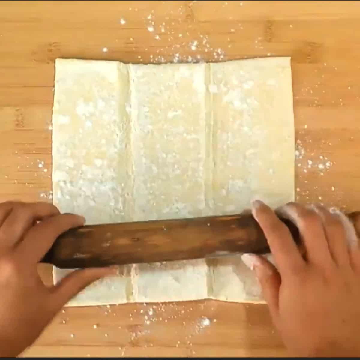 Roll puff pastry sheet. 