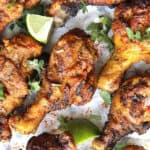 Grilled Tandoori Chicken - Summer grilling recipe with best chicken marinade.