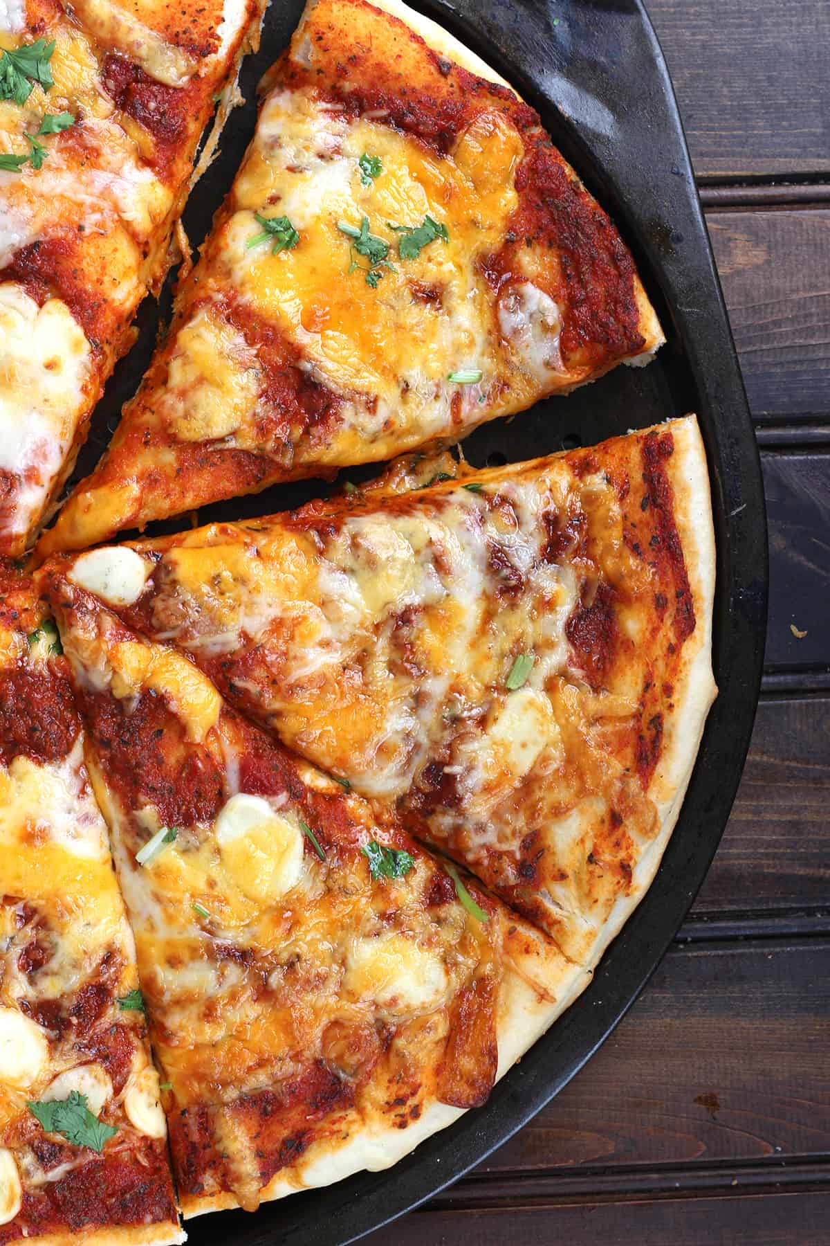 Best 5 Cheese Pizza - classic five-cheese pizza with homemade pizza dough. 