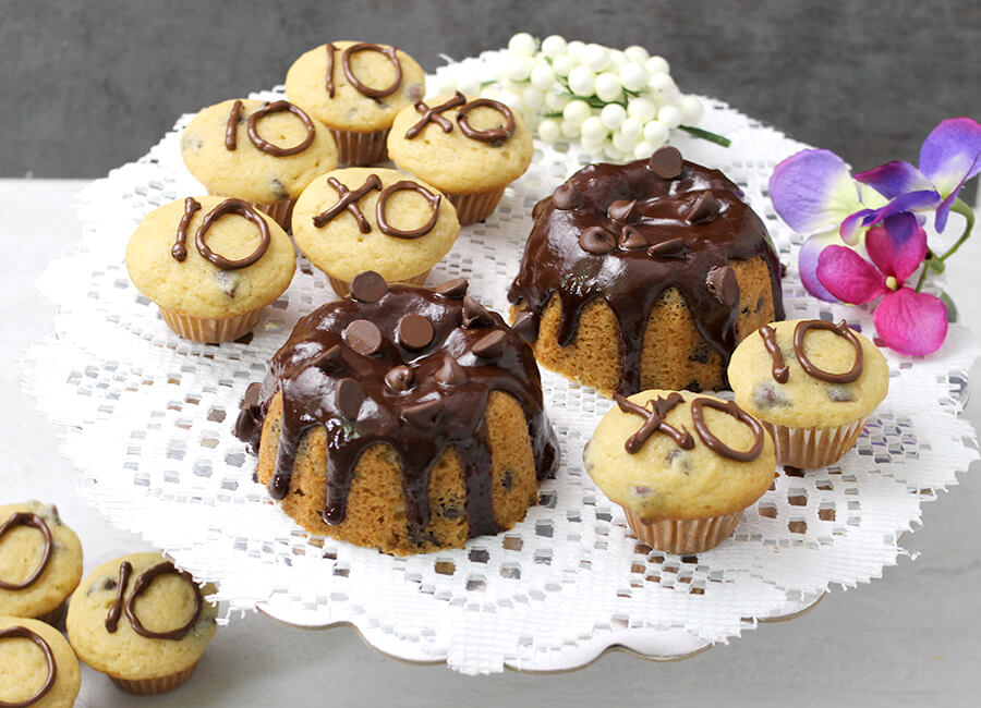 Mini Chocolate Cake and Cupcakes / Chocolate Chip / Bundt Cakes / Mini Cake / Chocolate Recipes / Holiday Recipes