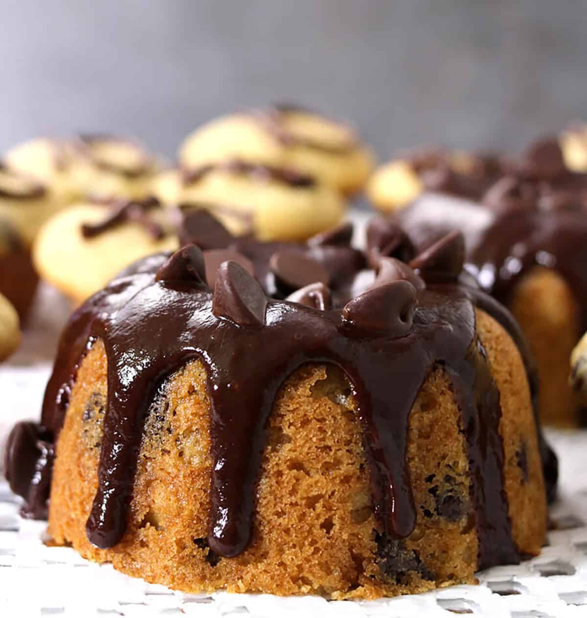 best chocolate chip bundt cake with chocolate glaze. 