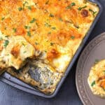 Creamy, cheesy au gratin potatoes or Dauphinoise Potato - best side dish with potato for dinner.