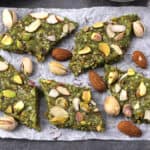 Best Indian pista badam burfi sweet (No bake almond pistachio fudge).
