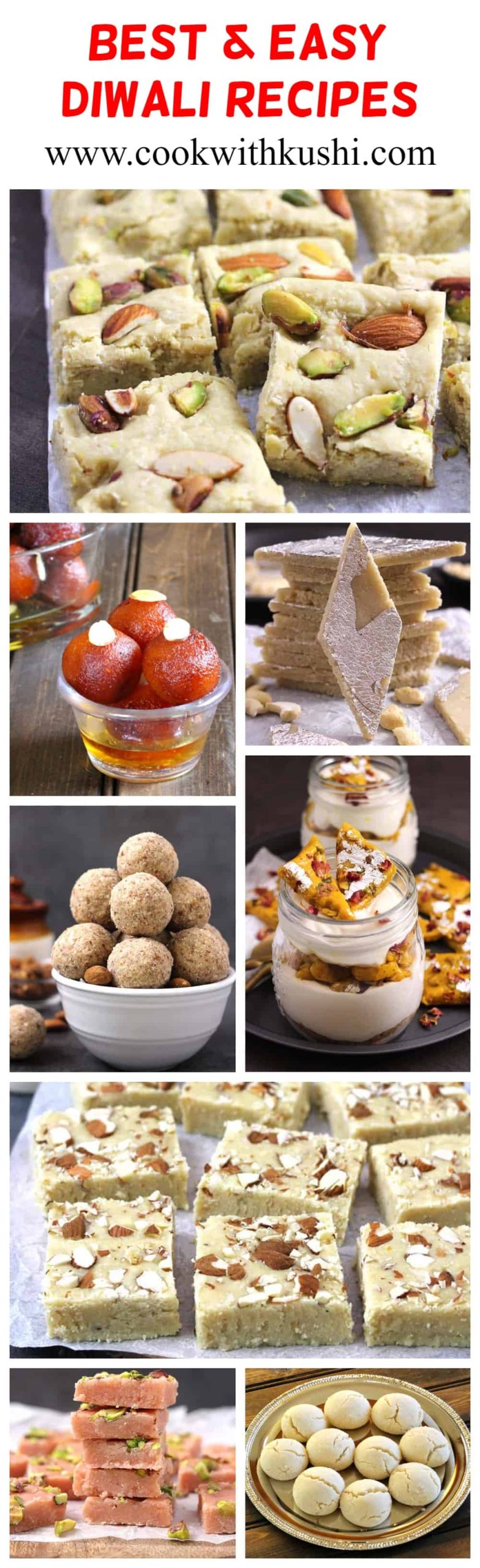 Indian Diwali Sweets, Mithai, Desserts Recipes deepavali festival famous, easy & healthy traditional dishes at home
