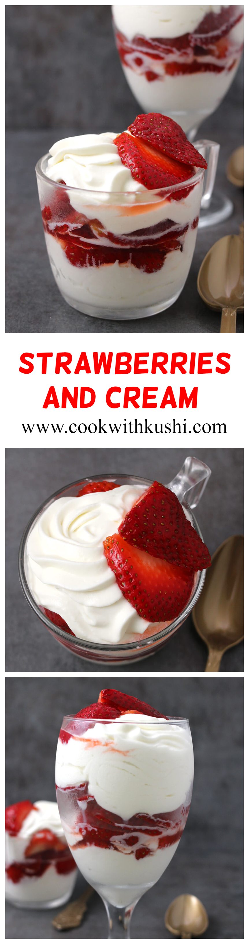 Strawberries and Cream / fresas con crema receta / Wimbledon / Strawberry Romanoff / Strawberry Parfaits / Best ways to use fresh strawberries / Strawberries with whipped cream