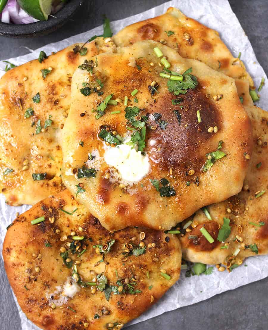 Amritsari Kulcha / Potato Kulcha / Aloo Naan / Best Flatbread recipes / Indian Roti  