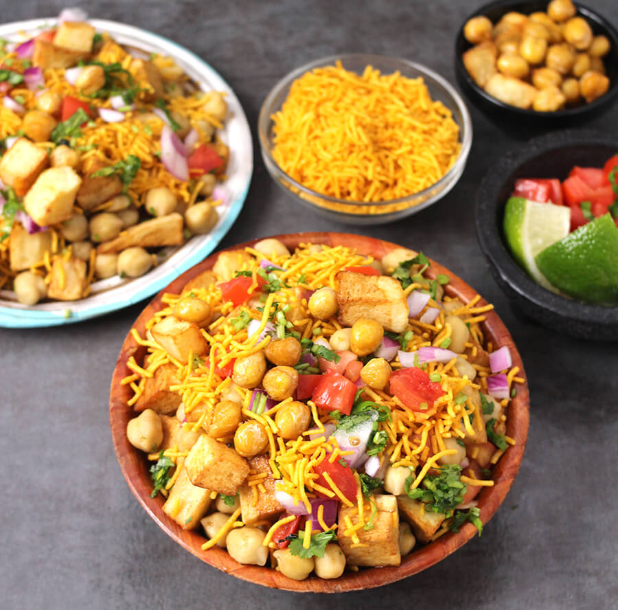 Chatpata Aloo, Chole, Indian snacks, chaat masala recipes, quick & easy, healthy chaat reicpes