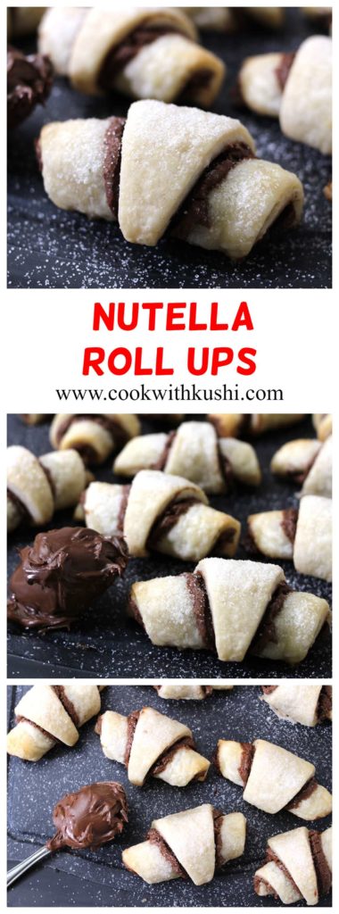Nutella Roll Ups / Hazelnut Recipes / Chocolate Recipes / Crescent Rolls