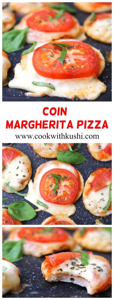 Coin Margherita Pizza / Fresh Mozzarella Cheese / Classic Pizza / Mini Pizza / Bite size pizza / Dinner Recipes