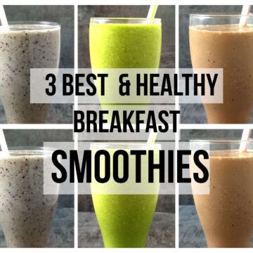 Healthy breakfast smoothies for weight loss, lose belly fat fast, vegan smoothies, #avocado #banana