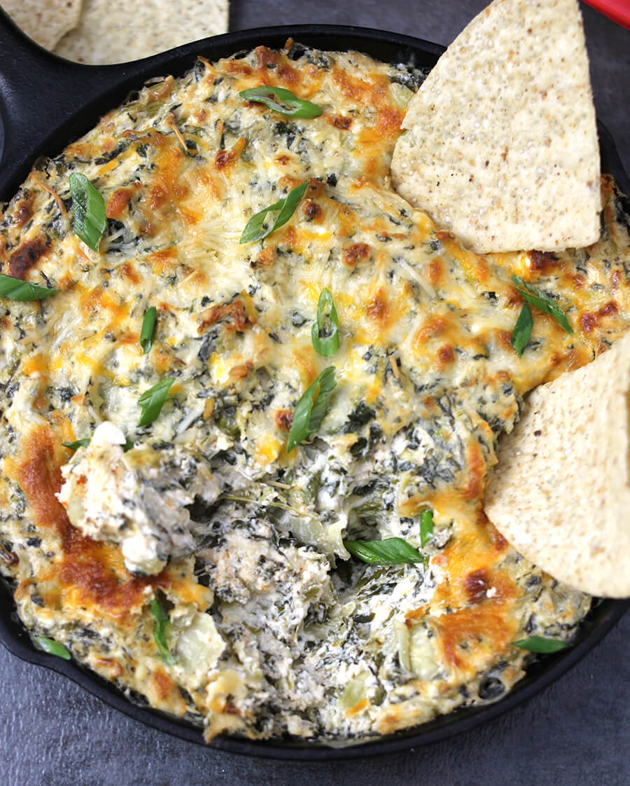 SPINACH ARTICHOKE DIP - Cook with Kushi