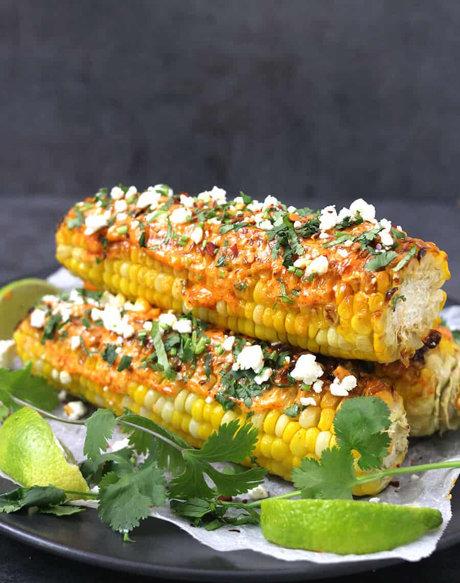 Mexican corn on the cob, elote, carnival and state fair county foods, street food, corn on the cob recipes, mexican cuisine, corn dogs,  