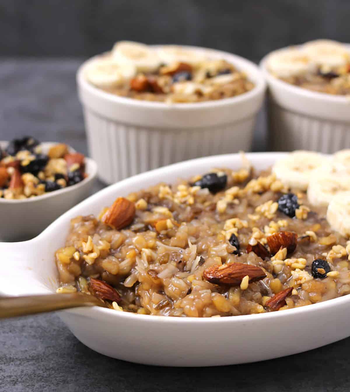 green moong dal khichdi (khichri) and rice, sweet pongal for vaikunta ekadasi , sankranti, navratri