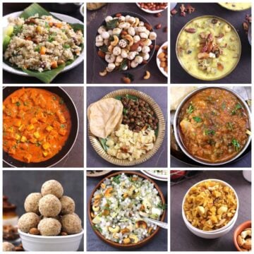 Navratri Recipes for 9 Days: fasting, upvas & vrat dishes, sweets & desserts for naivedyam & prasadam.