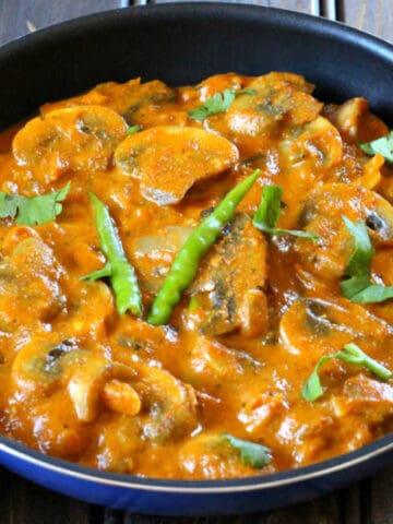 Mushroom Butter Masala, mushroom recipes, Indian dishes