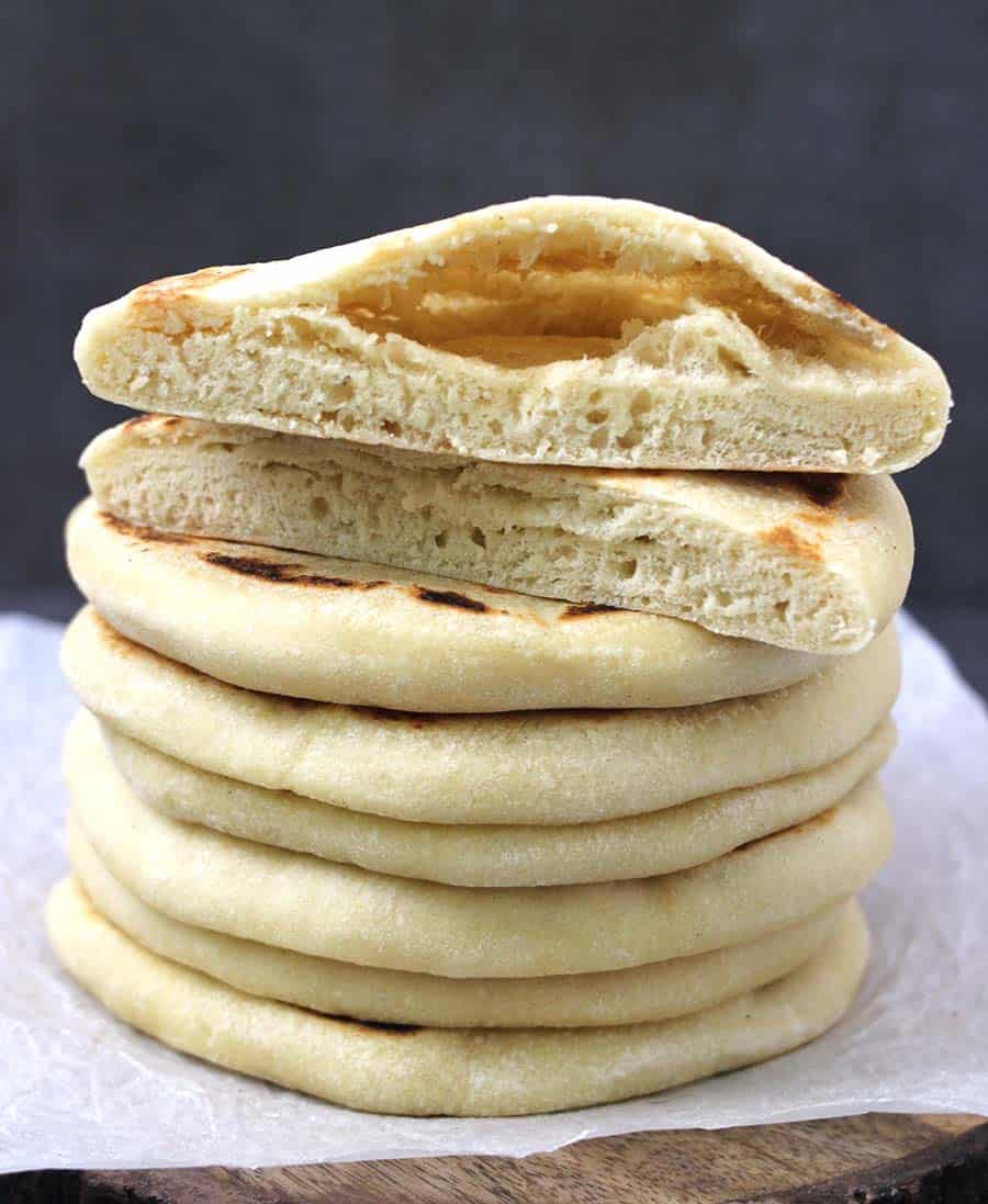 Why my pita bread doesn't puff up? Easy vegan homemade flatbread recipes